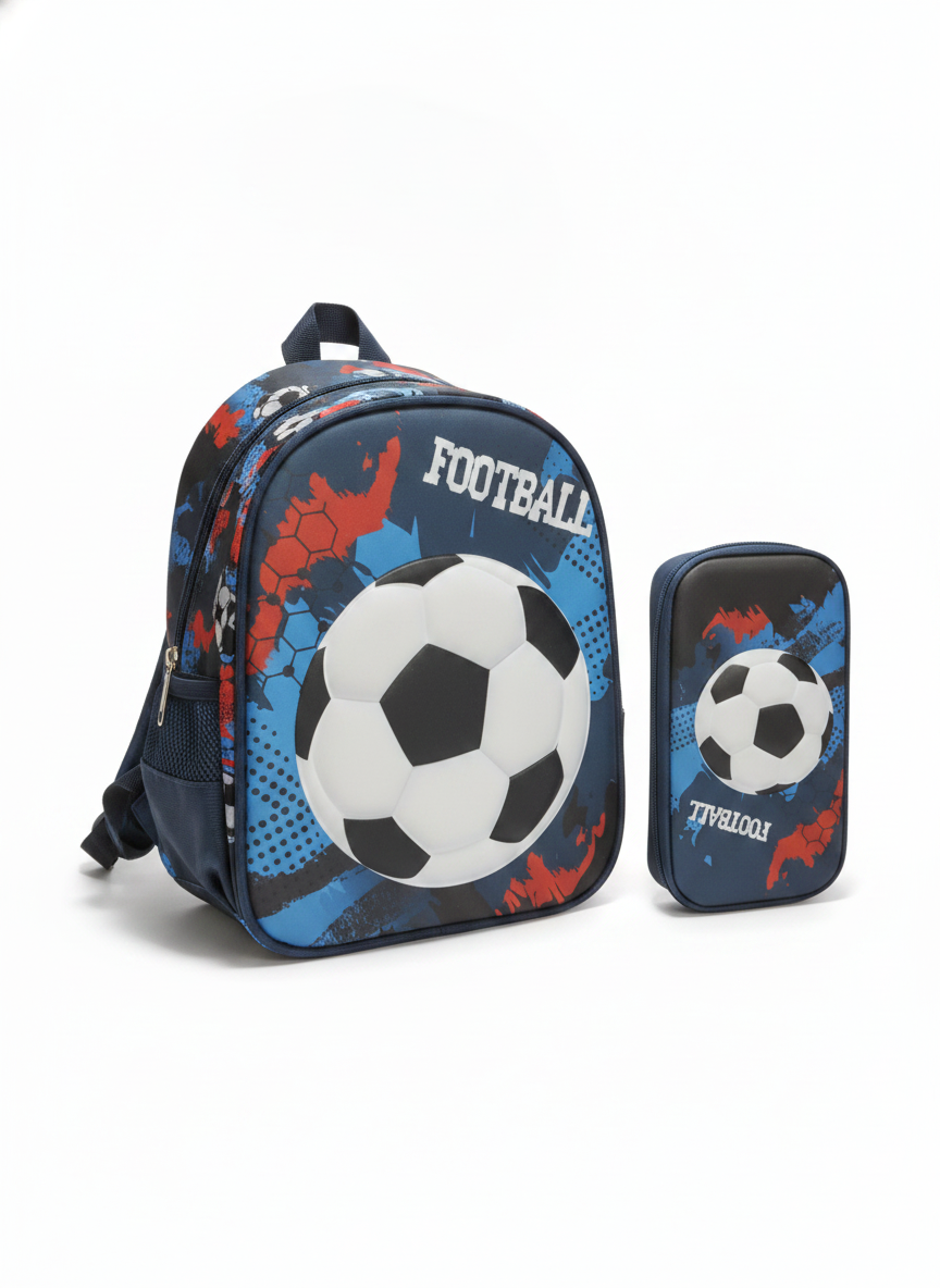 Football Themed pencil case & launch bag