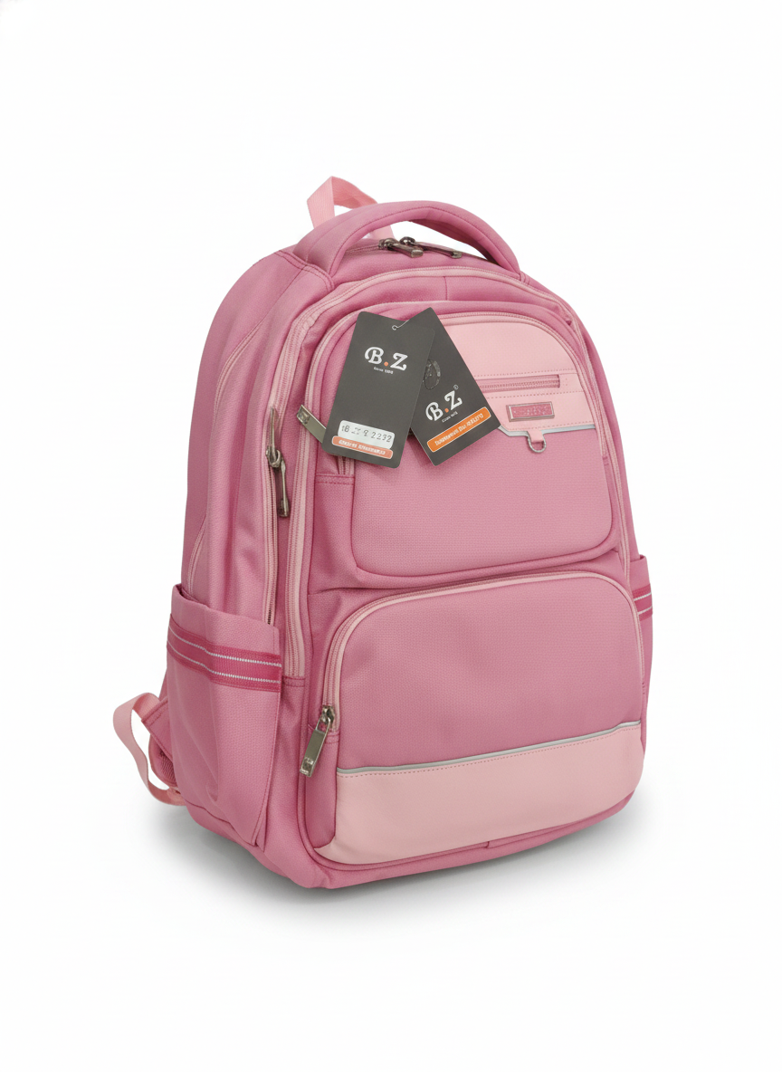 B.Z Pink Multi-Compartment School Backpack (Size 20)