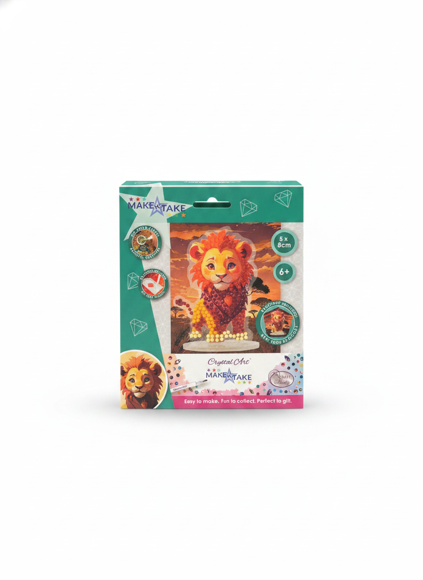 Crystal Art MAKEN TAKE Lion Craft Kit