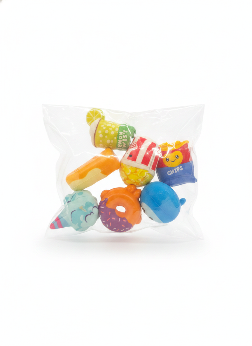 Assorted Mini Squishy Food & Character Toys Pack