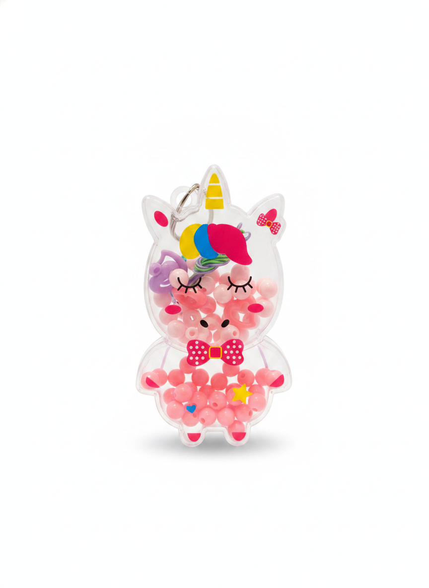 Unicorn Shaker Keychain Charm