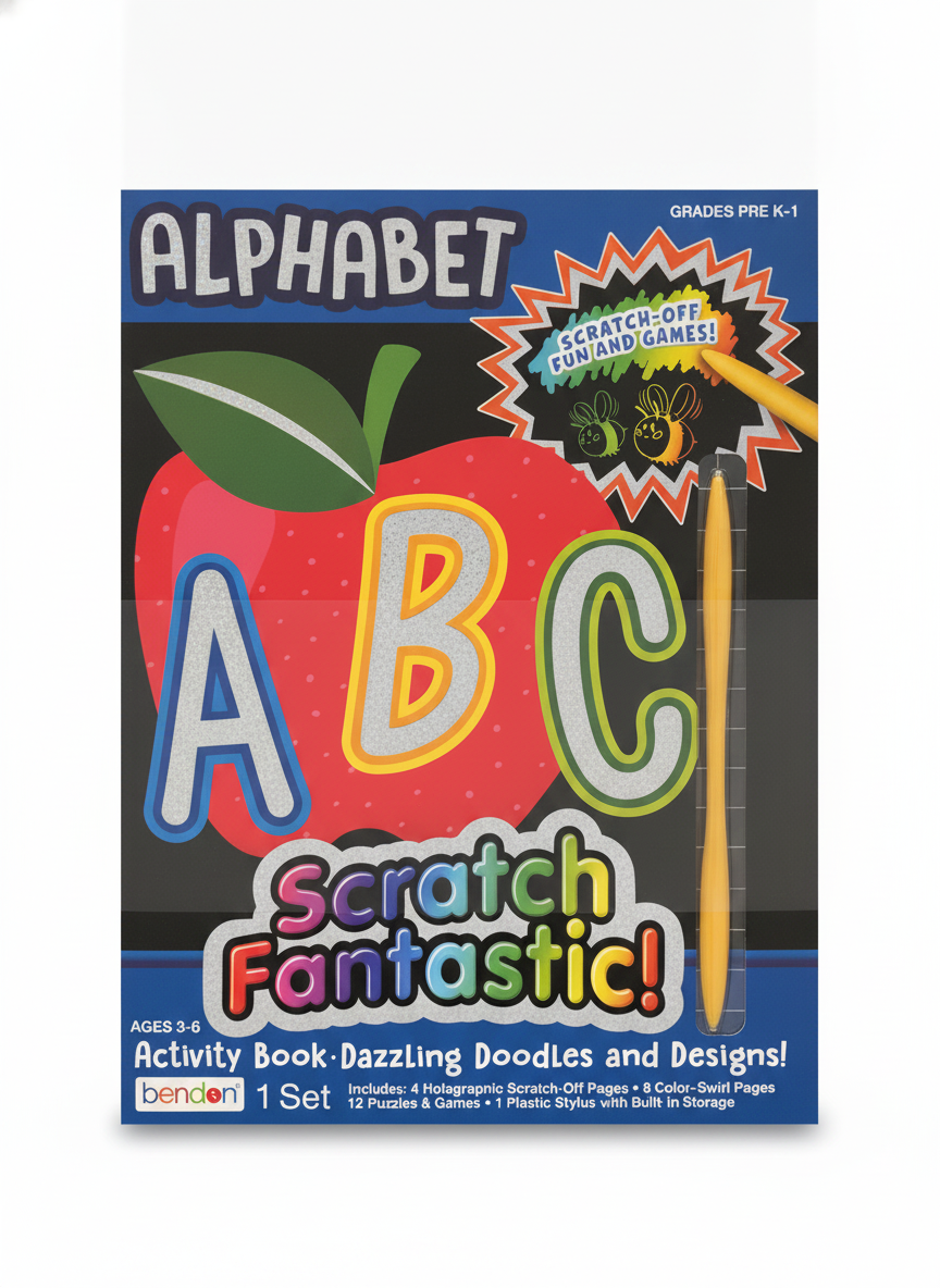 Alphabet Scratch Fantastic! Activity Book: Dazzling Doodles and Designs!