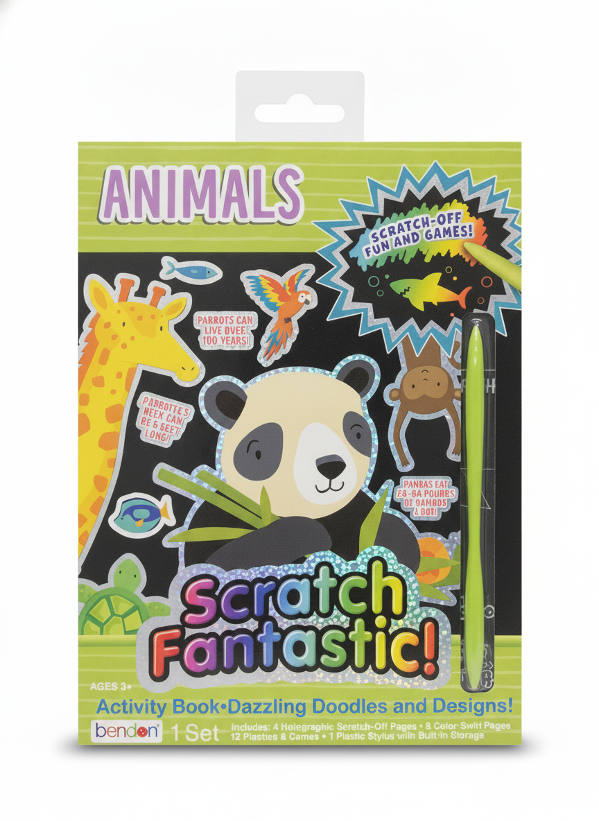 Bendon Animals Scratch Fantastic! Activity Book