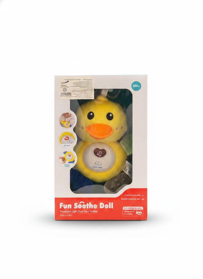 Fun Soothe Doll - Sound and Light Duck Toy / Teether (Soothe And Glow)