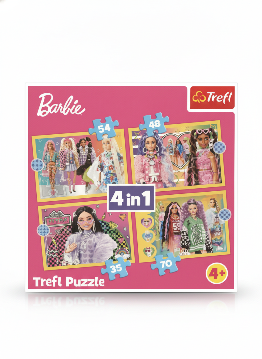Barbie Trefl 4 in 1 Puzzle Set