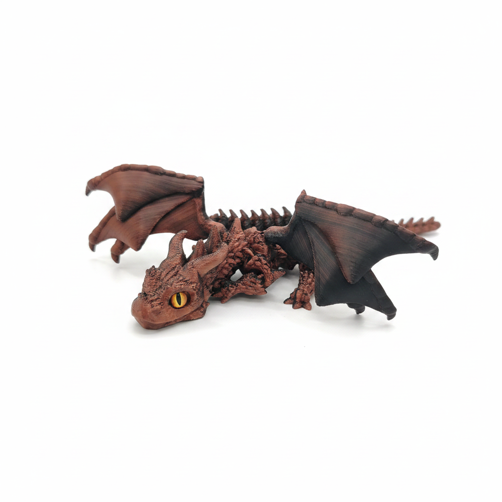 Articulated Crimson Dragon Fidget Toy