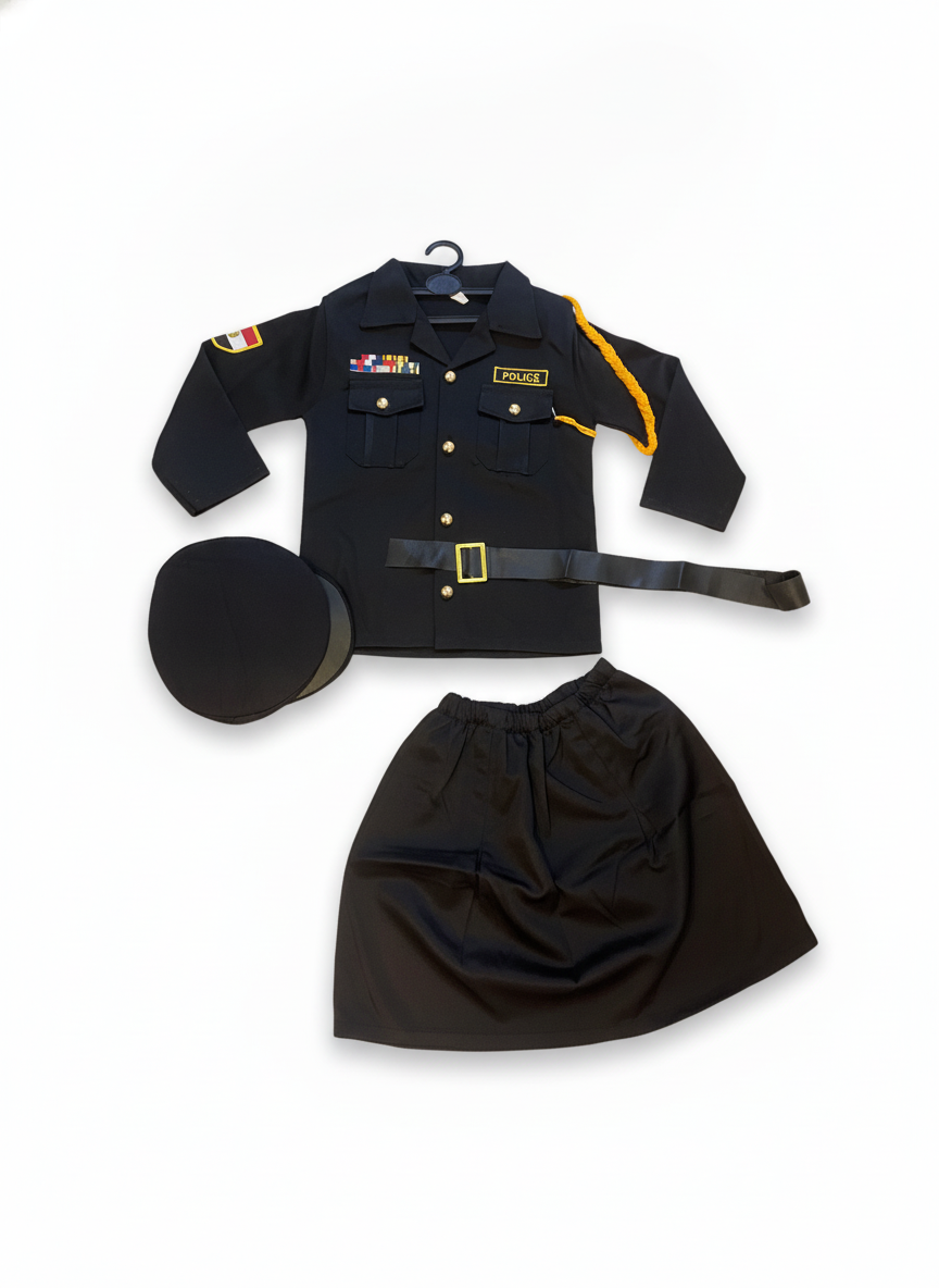 Children's Police girl Officer Dress-Up Costume Set