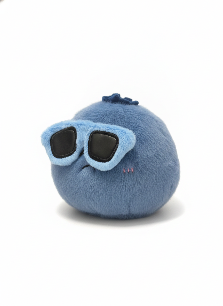 Cool Blueberry Plush Toy with Sunglasses (15cm)