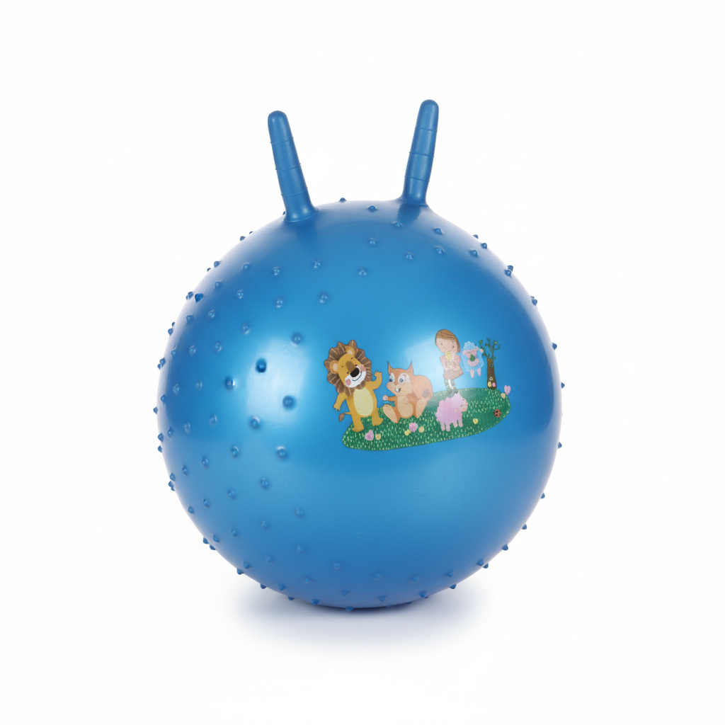 Kids' Textured Blue Hopper Ball with Handles