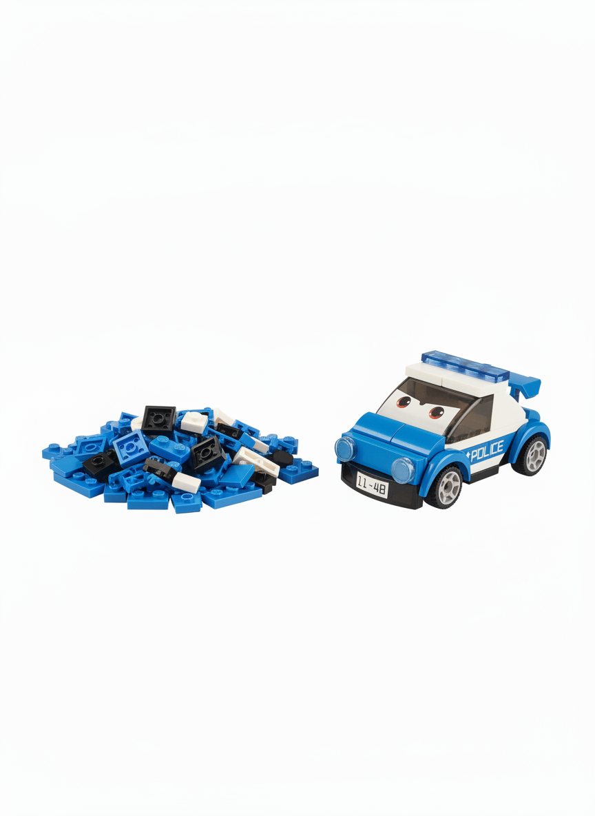 Sluban Power Bricks Pull Back Police Car M38-B1072G