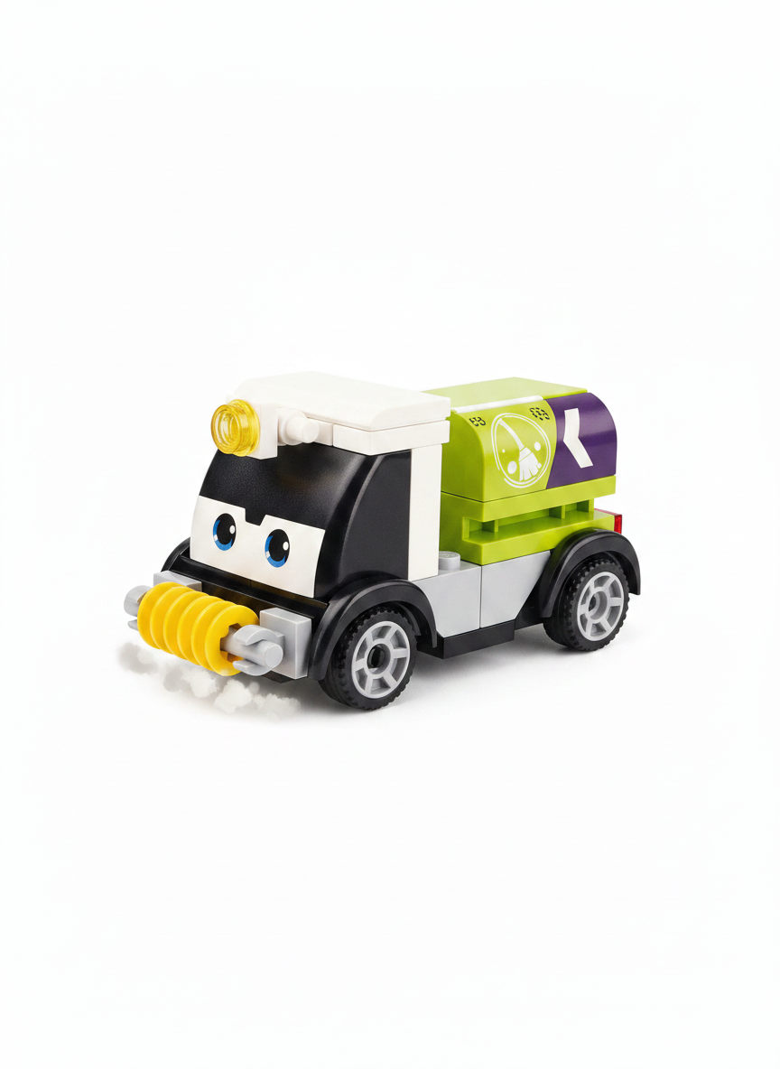 Sluban Power Bricks M38-B1072D Street Sweeper Truck