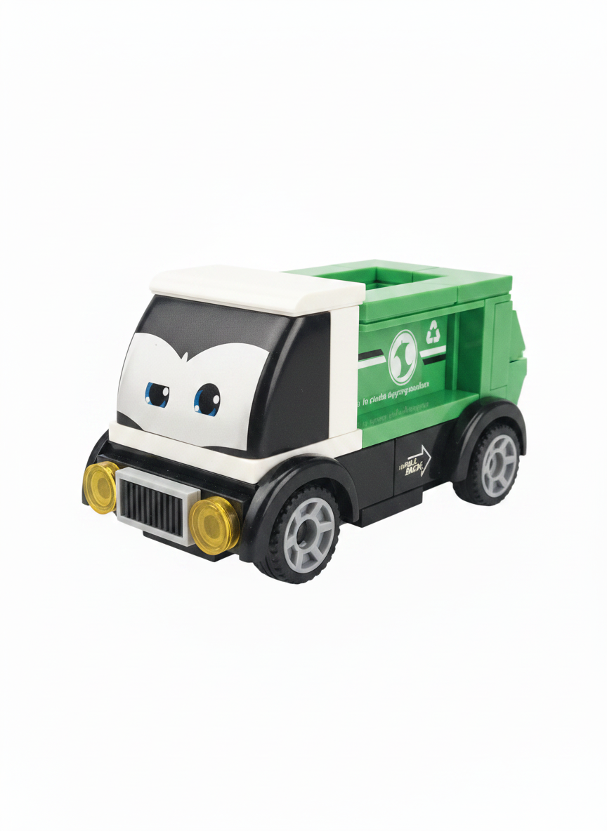 Sluban Power Bricks M38-B1072C Pull Back Recycling Truck