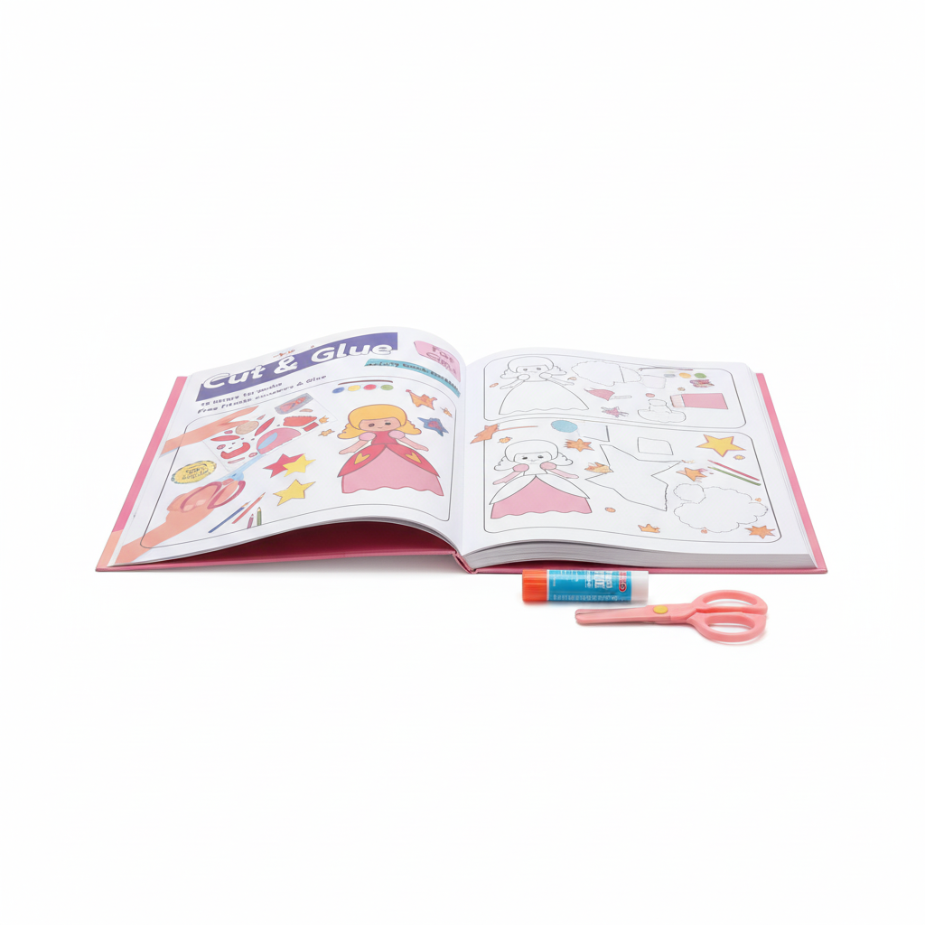 Cut & Glue Activity Book for Girls