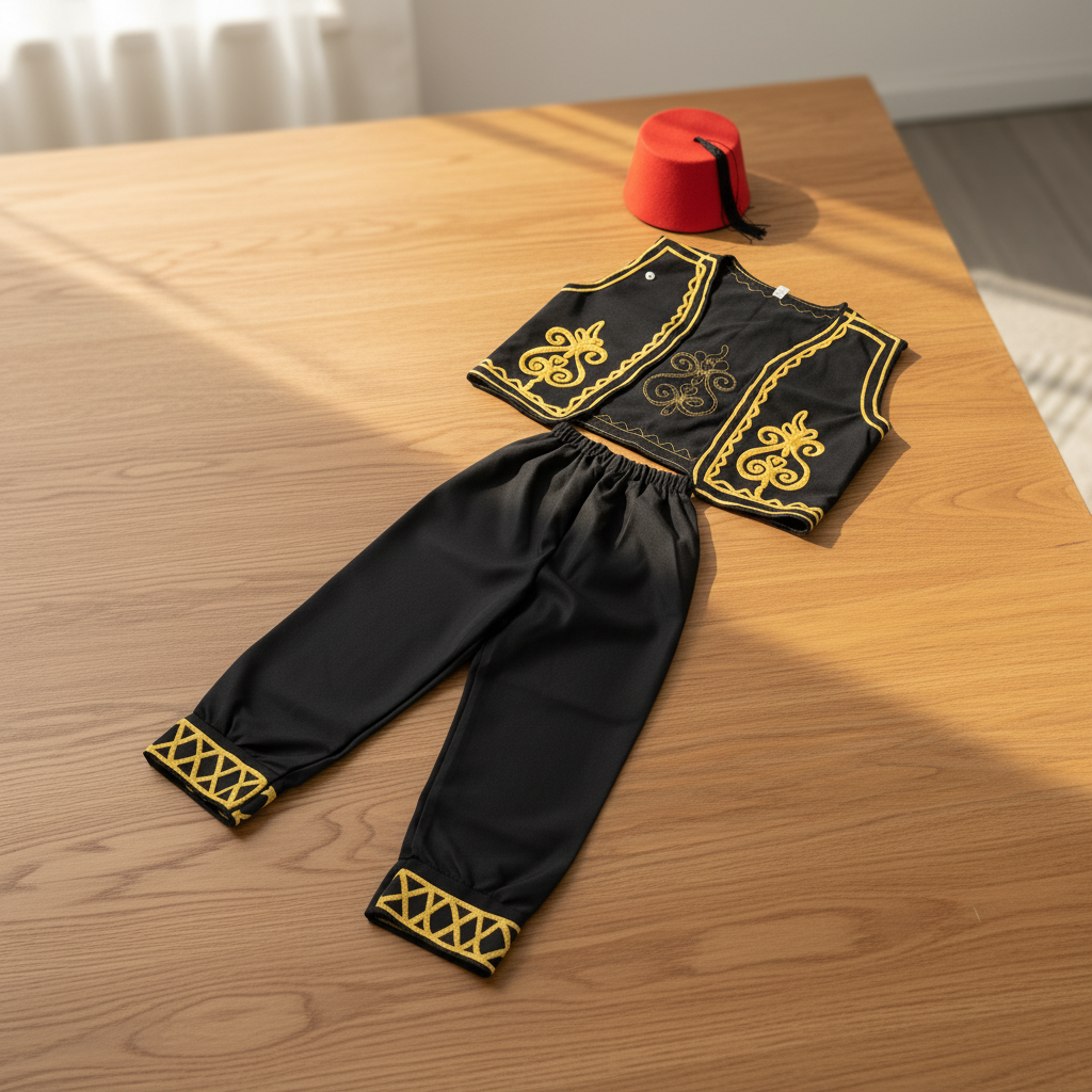 Children's Traditional Fez and Vest Costume Set