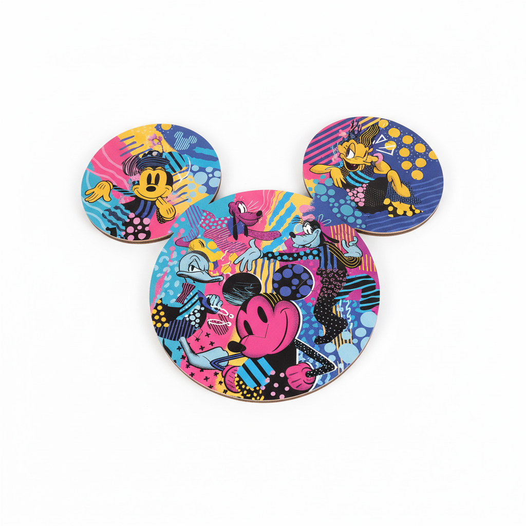 Disney Mickey Mouse Trefl Wood Craft ORIGIN Wooden Shaped Puzzle 500+5