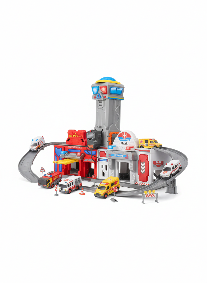 DIY City Action Track Set 2-In-1 Light And Sound