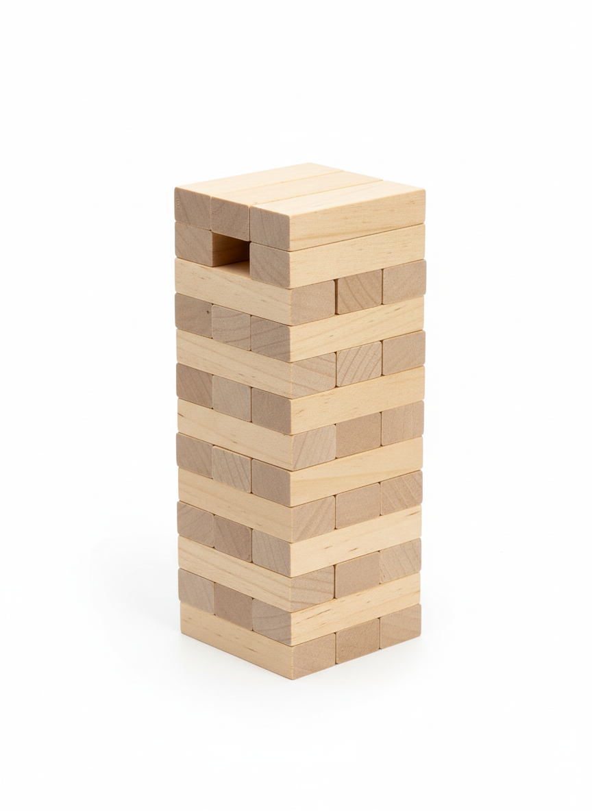 Tottery Tower Wooden Blocks Game