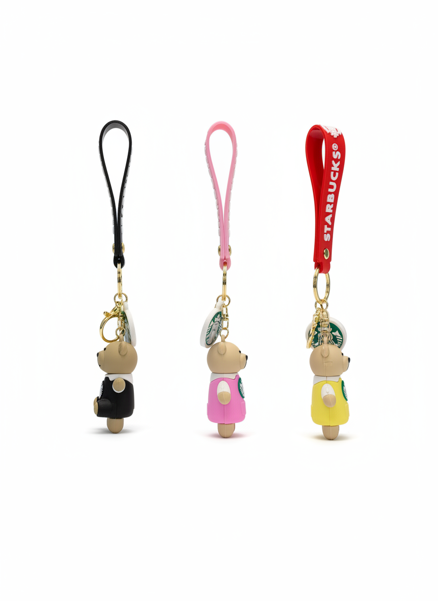 Starbucks Barista Bear Keychain Collection