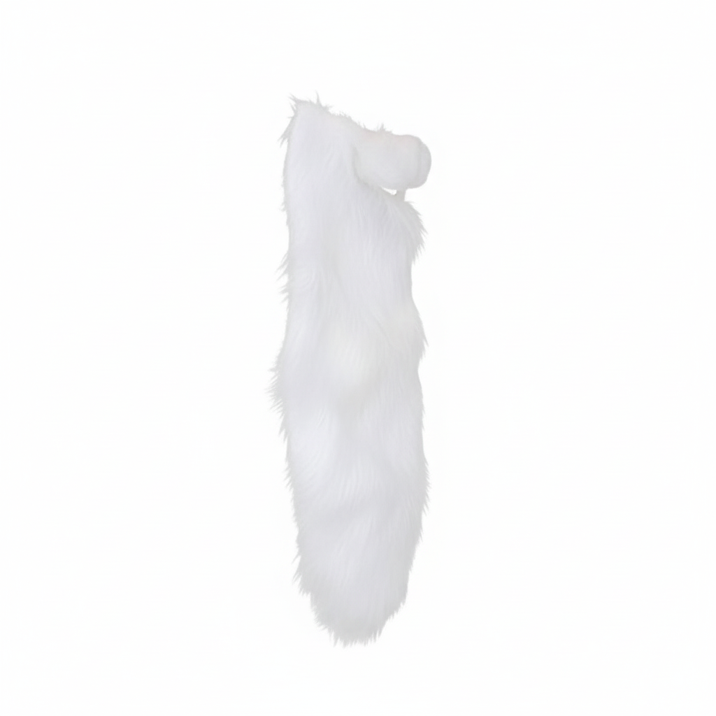 Deluxe White Faux Fur Costume Beard