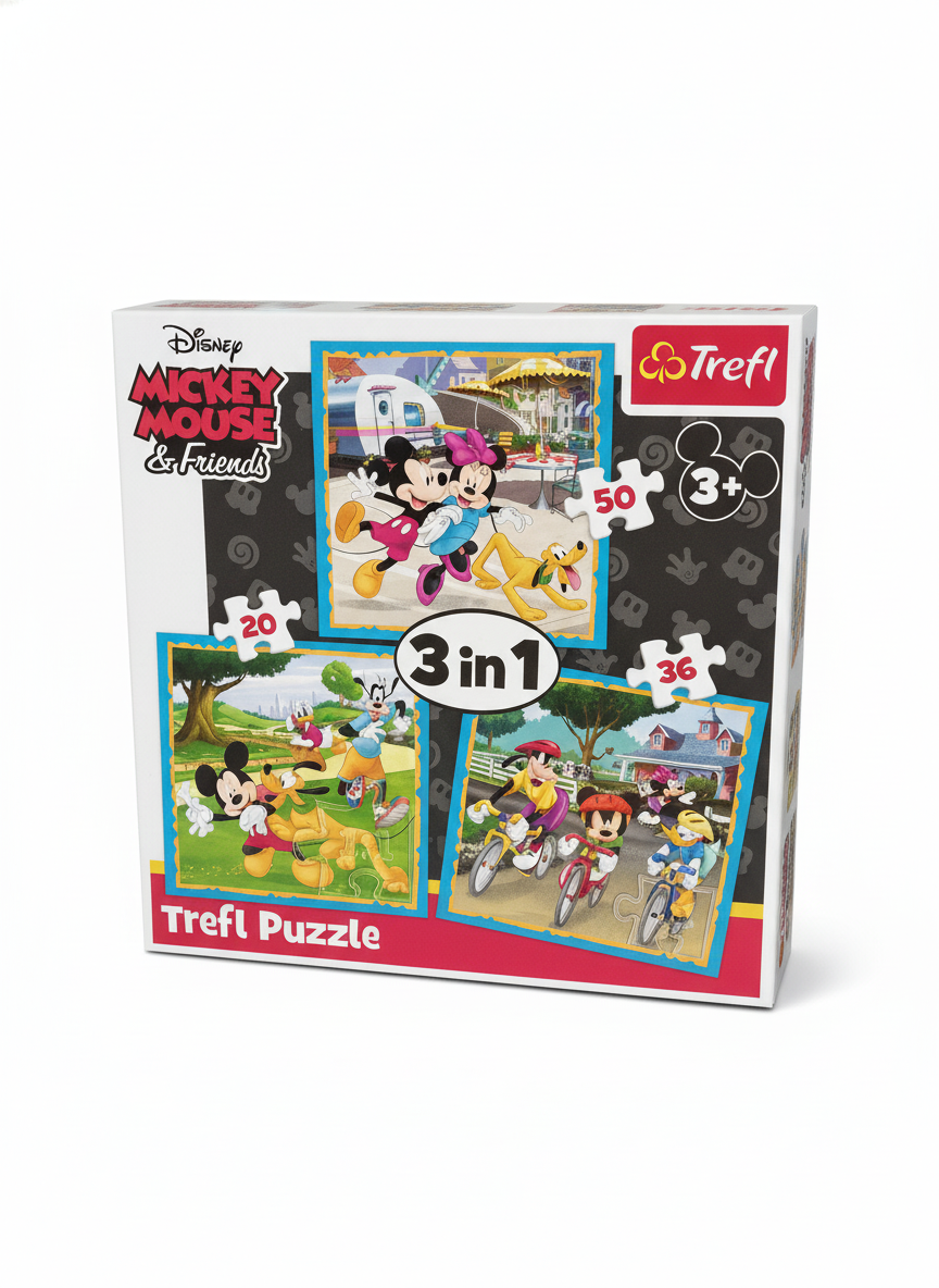 Disney Mickey Mouse And Friends 3 In1 Puzzle Trefl