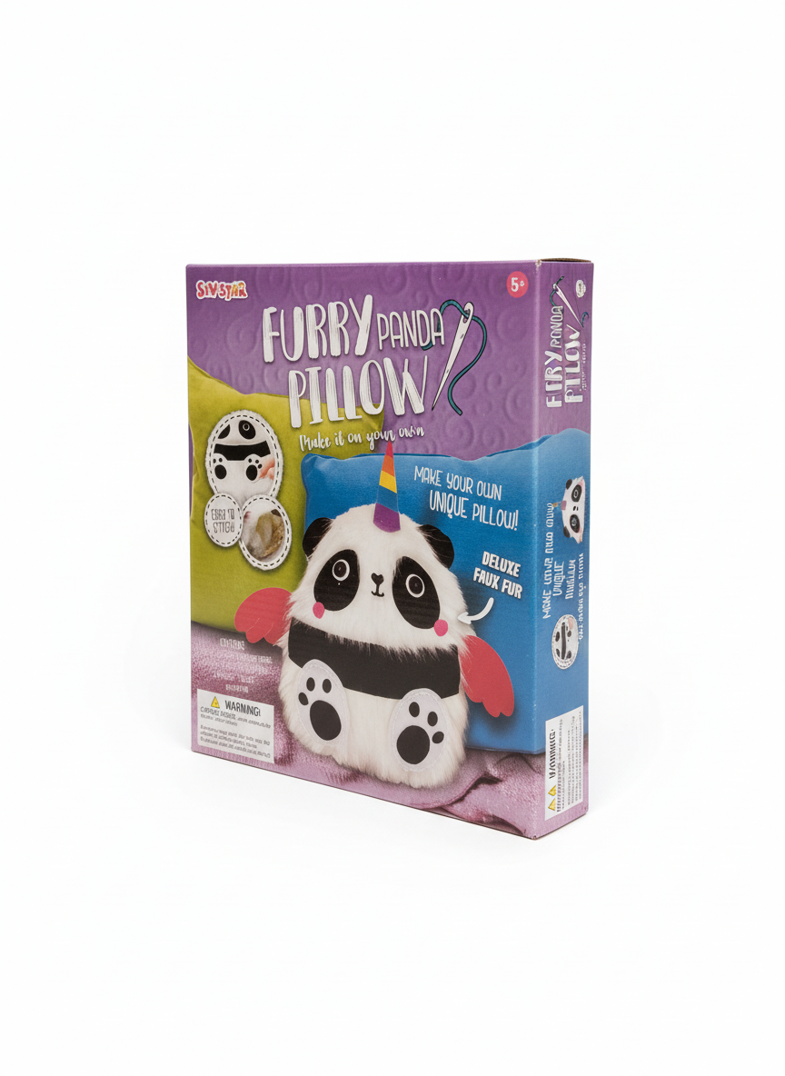 Sew-Star Furry Panda Pillow Kit