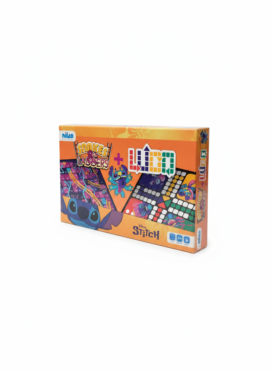 Disney Stitch Snakes And Ladders Board Game