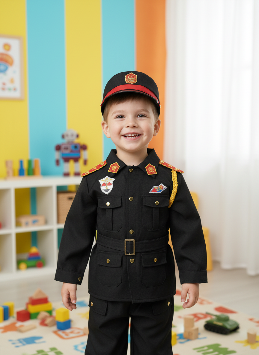 Kids' Deluxe Officer Uniform Costume Set