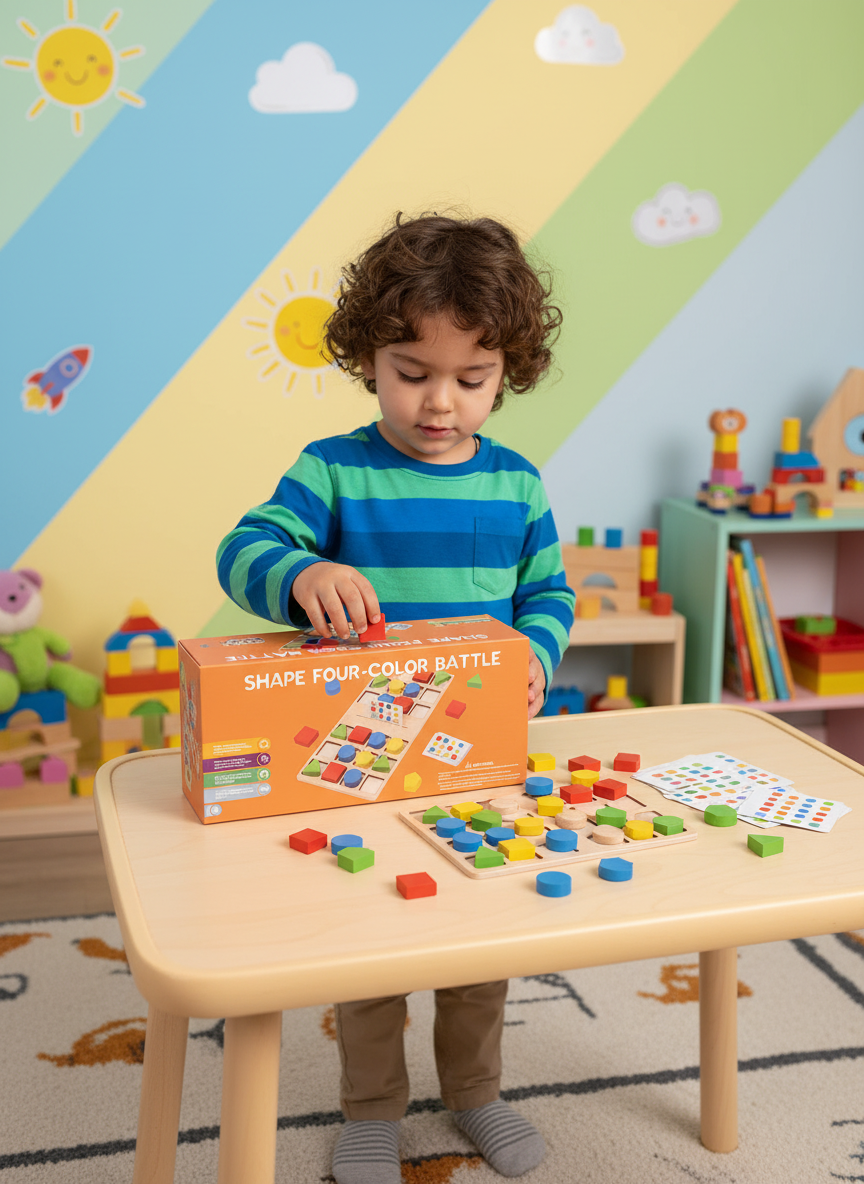 Shape Four-Color Battle Educational Toy