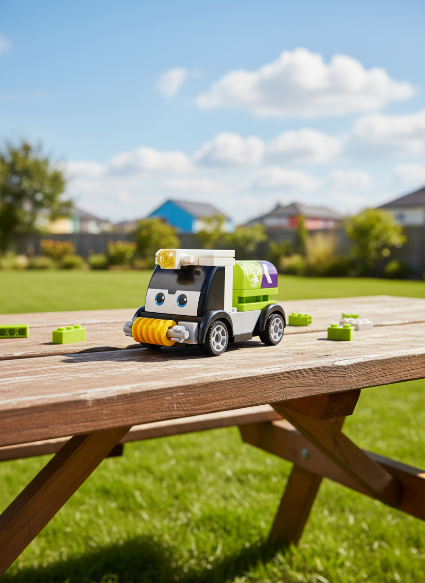 Sluban Power Bricks M38-B1072D Street Sweeper Truck