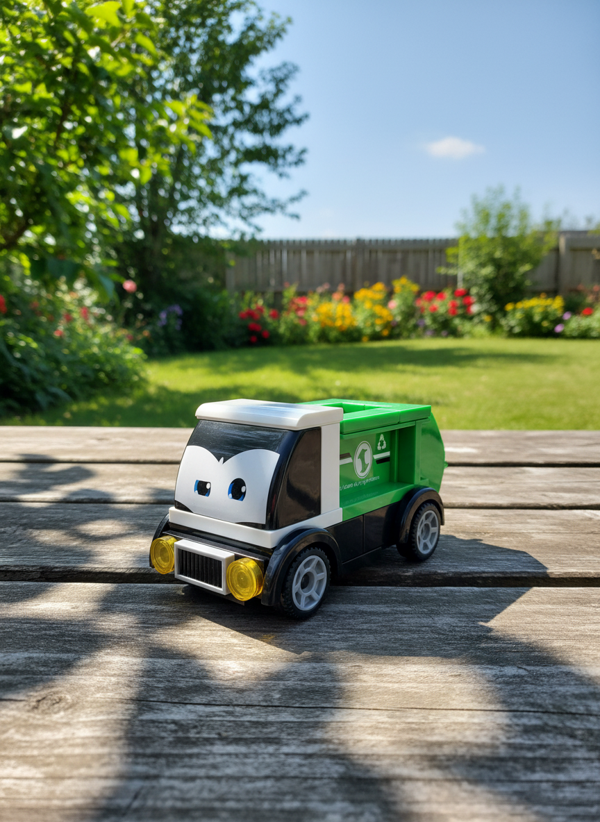 Sluban Power Bricks M38-B1072C Pull Back Recycling Truck