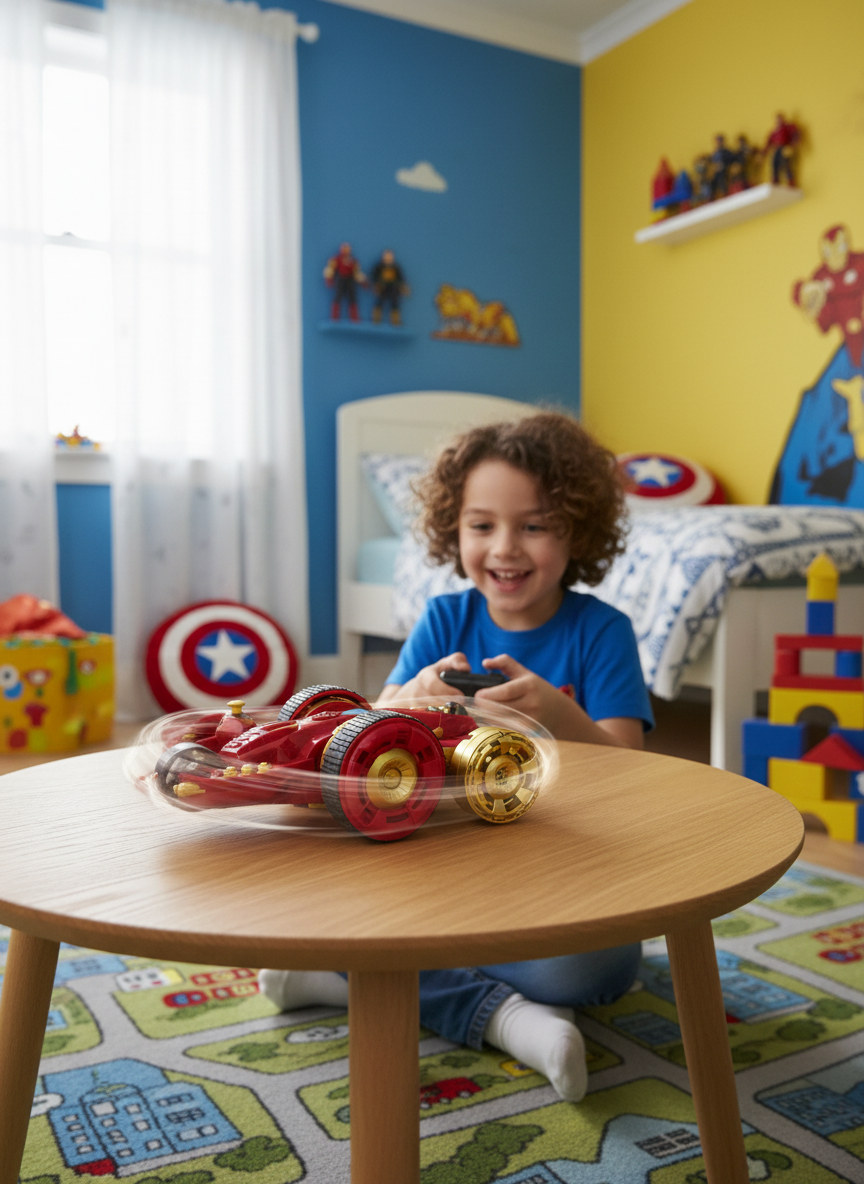 Marvel Avengers Stunt 6in1 5 Rounds Stunt 360 Spins Double-Side Car