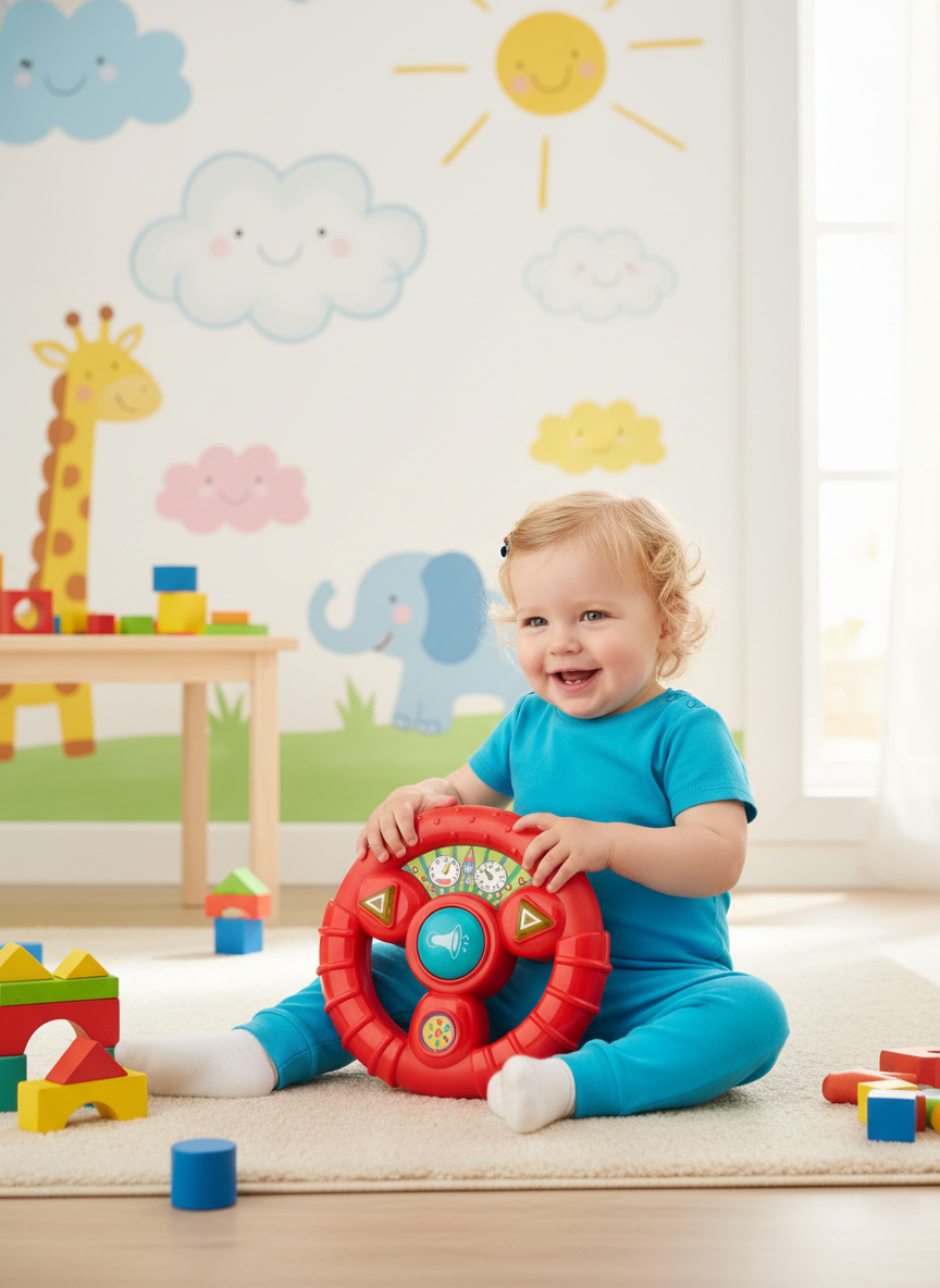 My 1st Musical Toy Steering Wheel For Baby