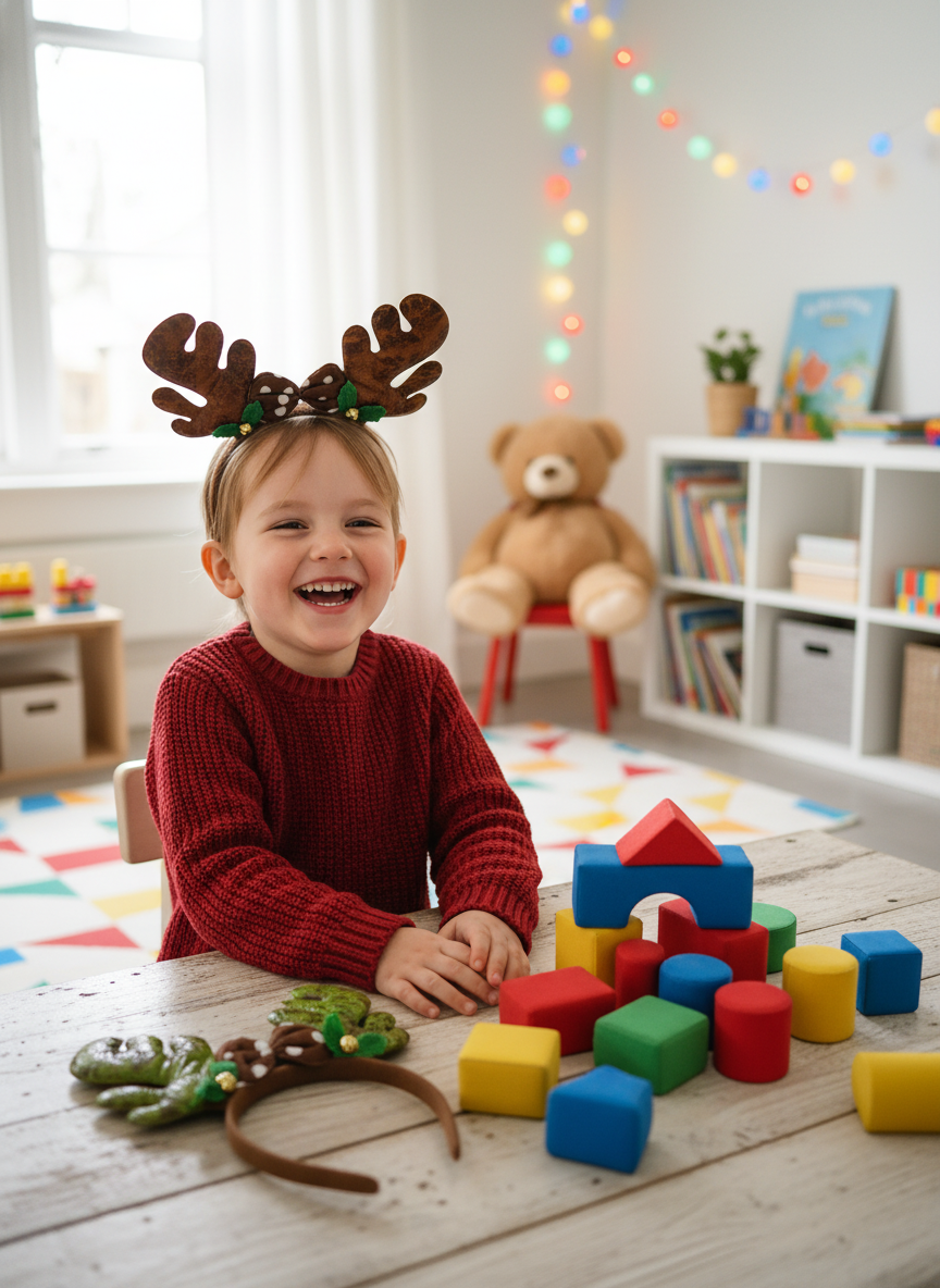Festive Reindeer Antler Headband (1 Pack)