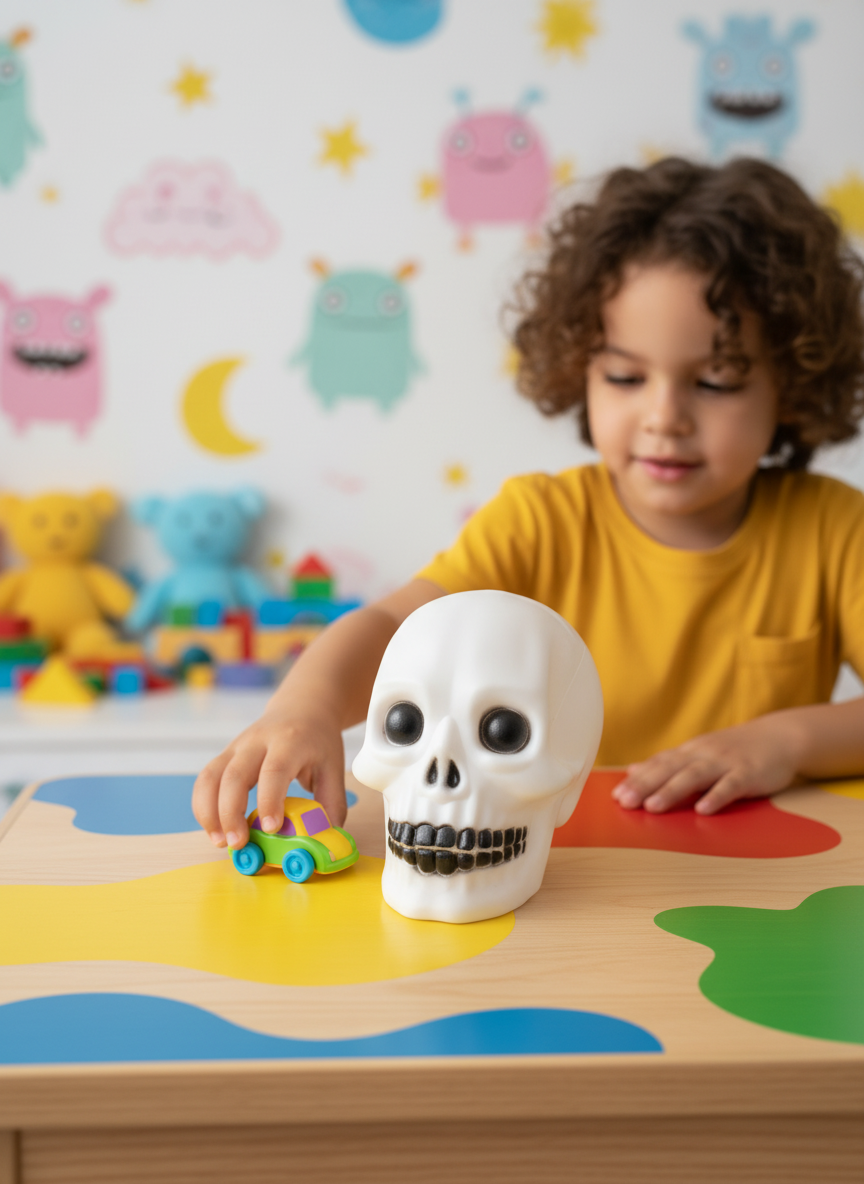 Horror Halloween Skeleton Head