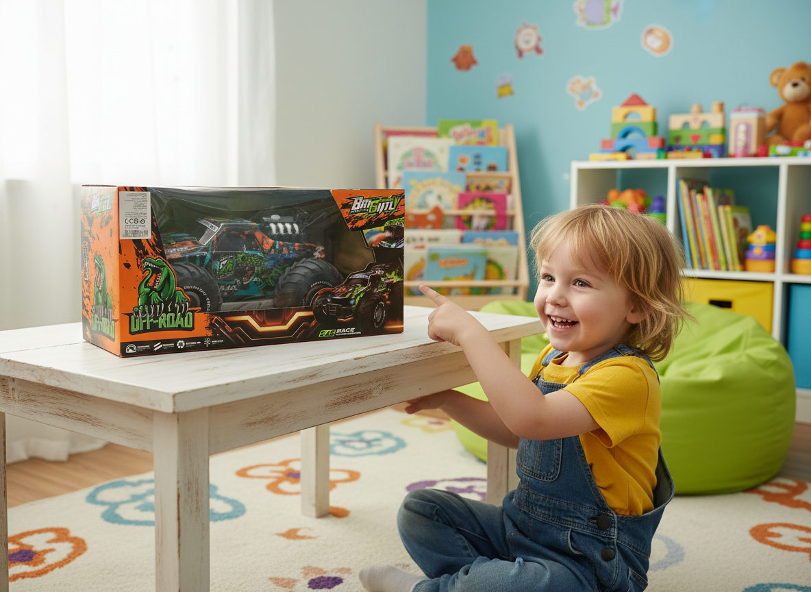 Brightly Off-Road Lighting Monster Truck with 2.4G Remote Control