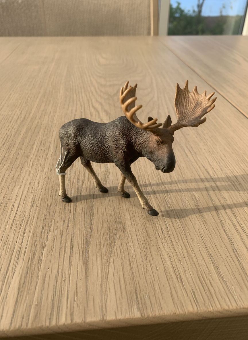 Realistic Moose Animal Figure Toy