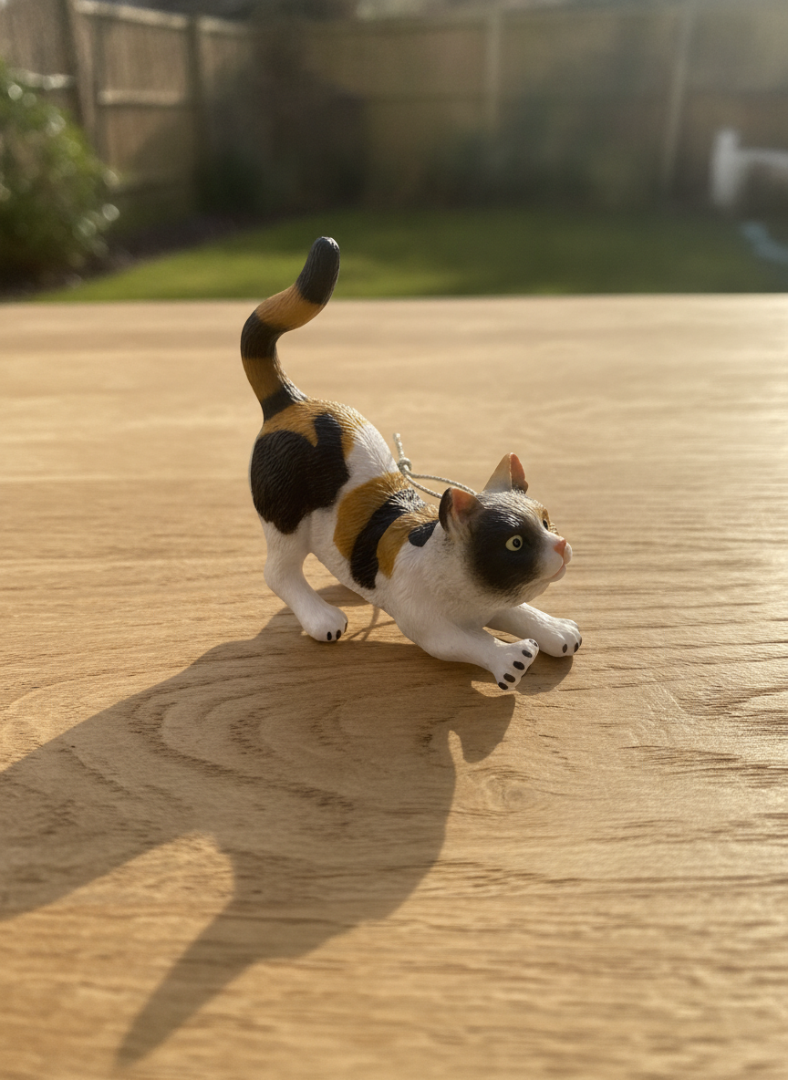 Calico Cat Kitten Figurine Toy