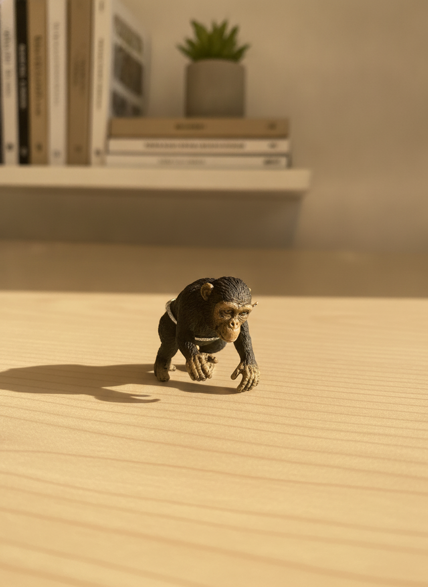Miniature Chimpanzee Figurine