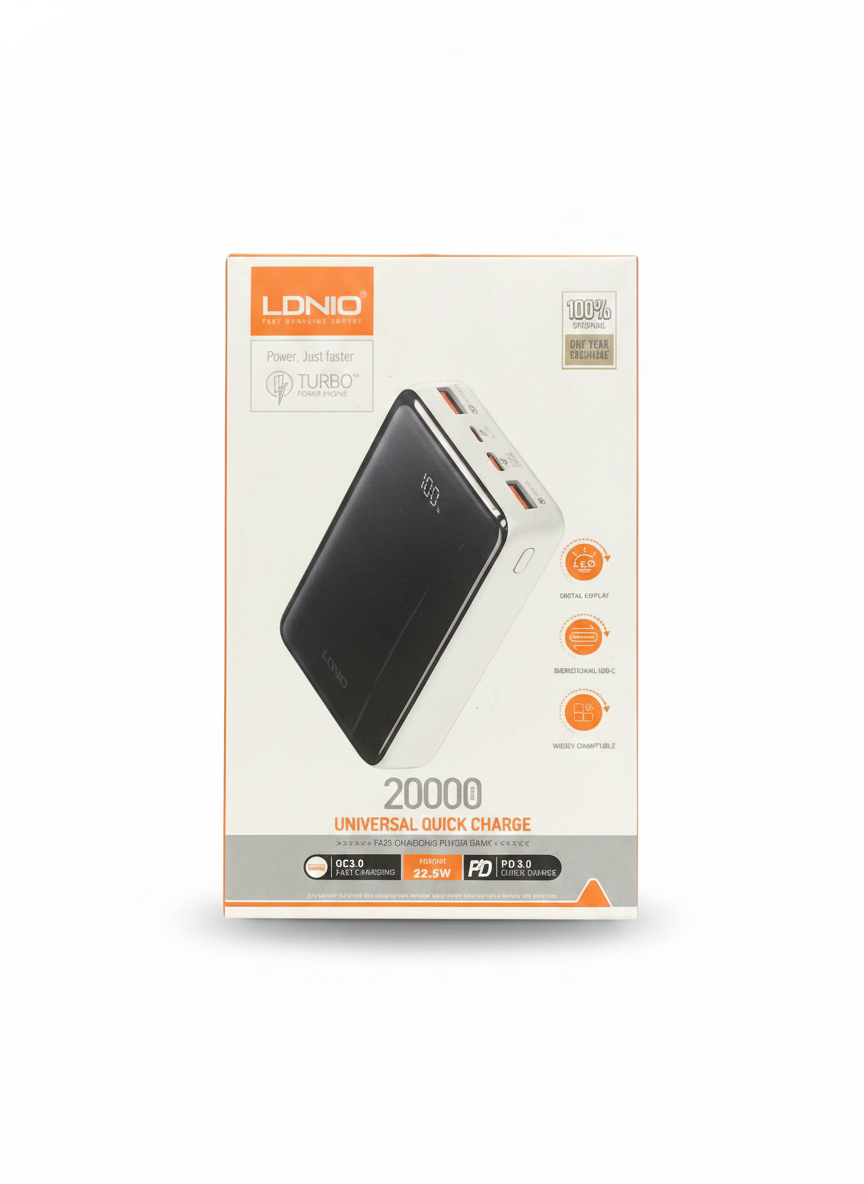 LDNIO 20000mAh Universal Quick Charge Fast Charging Power Bank
