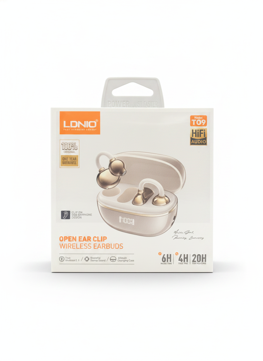 LDNIO Model T09 Open Ear Clip Wireless Earbuds