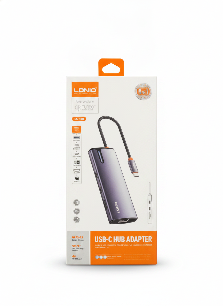 LDNIO DS-18H USB-C Hub Adapter