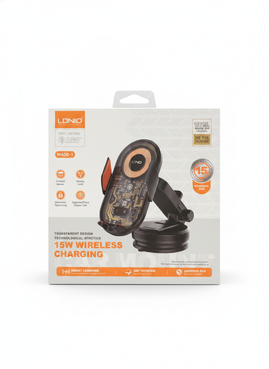 LDNIO MA30-1 15W Wireless Charging Car Phone Holder