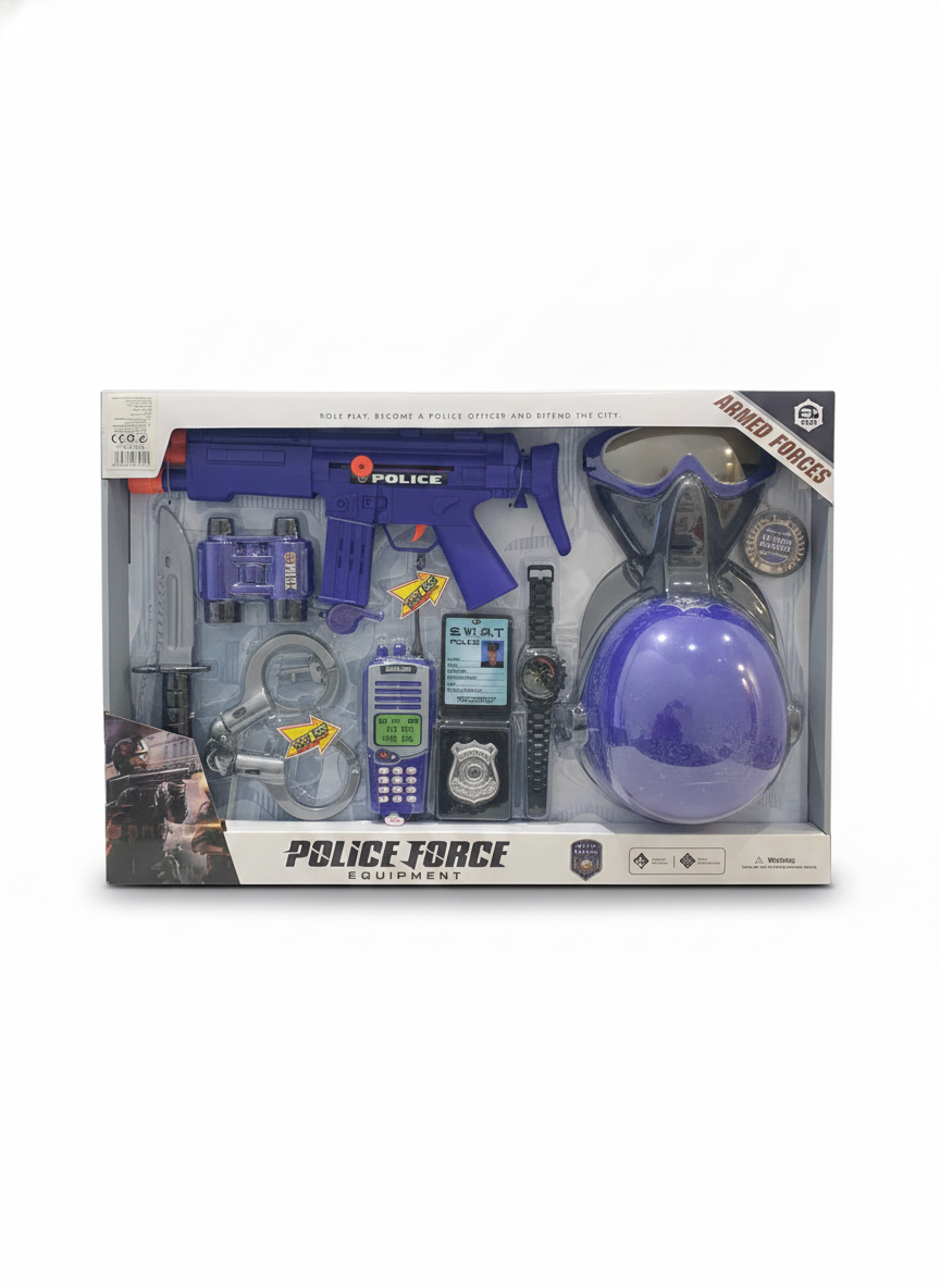 Police Force Equipment Armed Forces Role Play Set