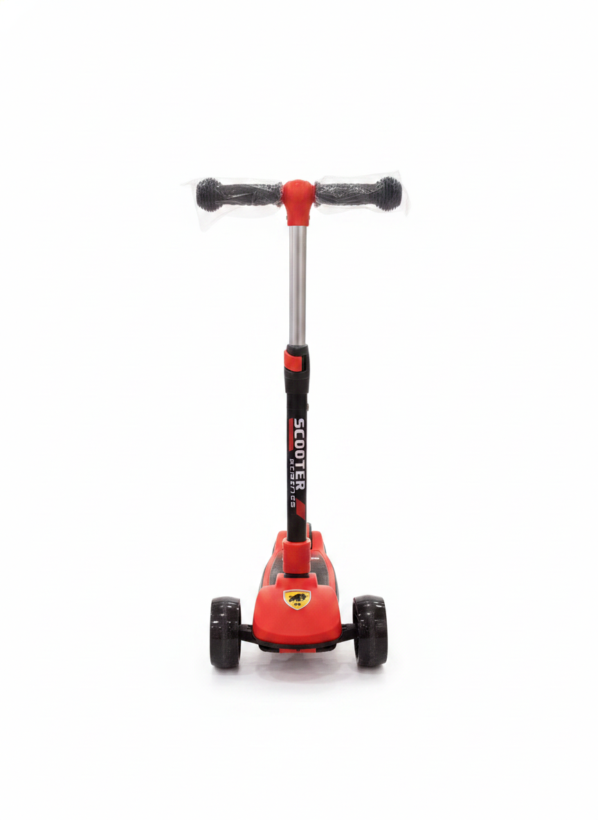 Sporty Red 3-Wheel Scooter