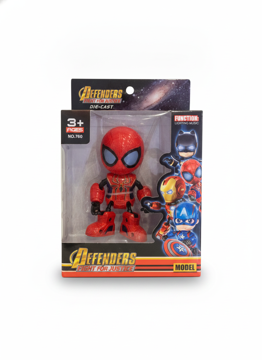 Defenders Fight for Justice Die-Cast Spider-Man Model Figure