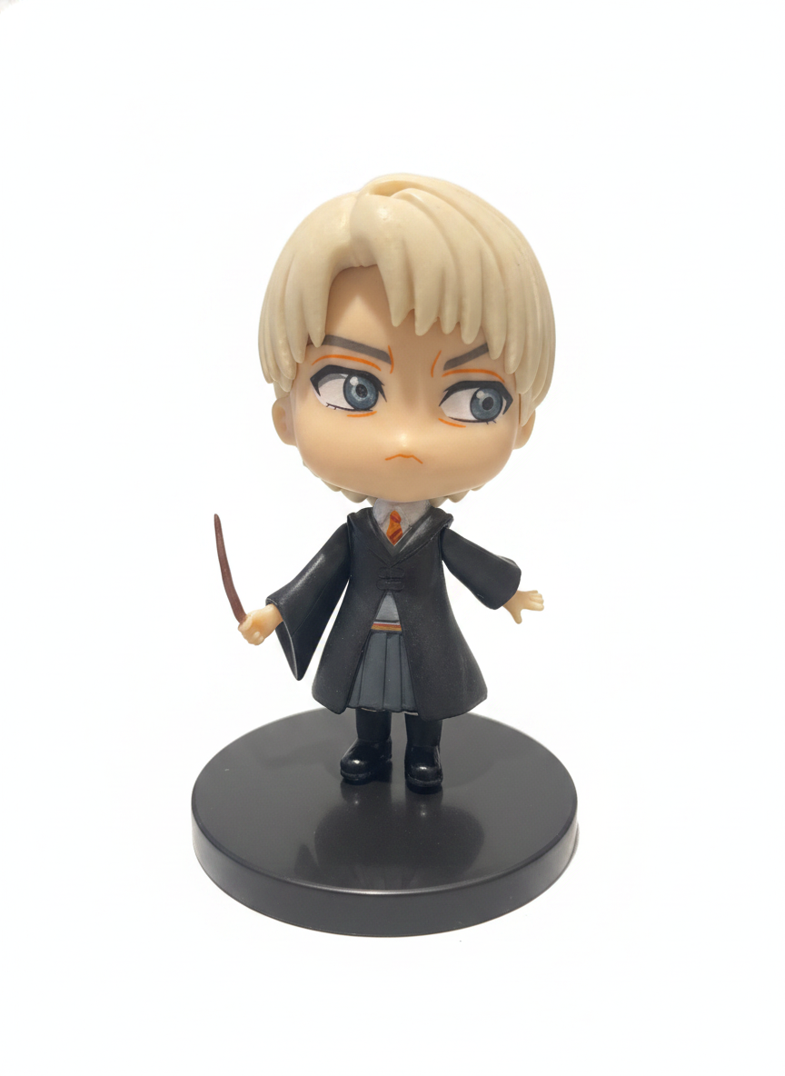 Harry Potter Chibi Style Draco Malfoy Figure with Wand