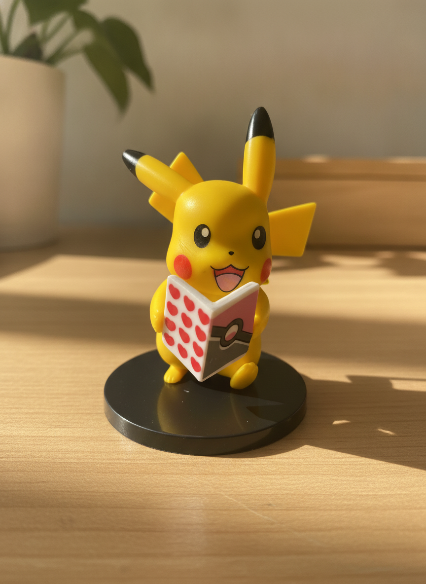 Pikachu Collectible Figurine with Poké Ball Book