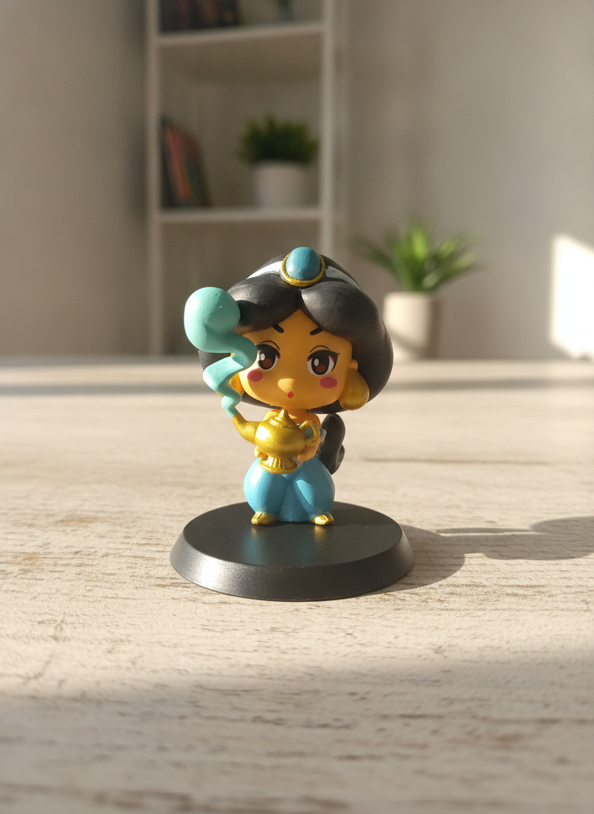 Disney Princess Jasmine Chibi Figure with Magic Lamp
