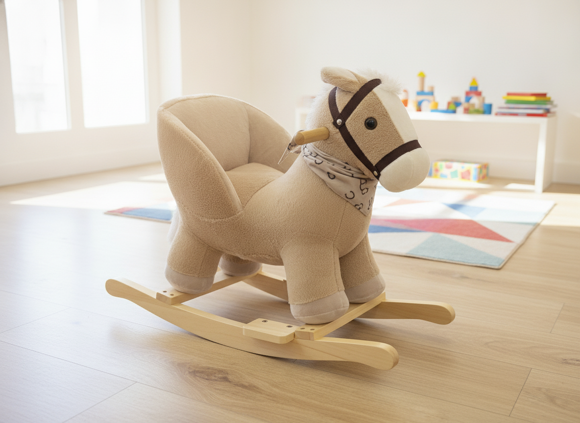 Plush Rocking Horse with Safety Seat