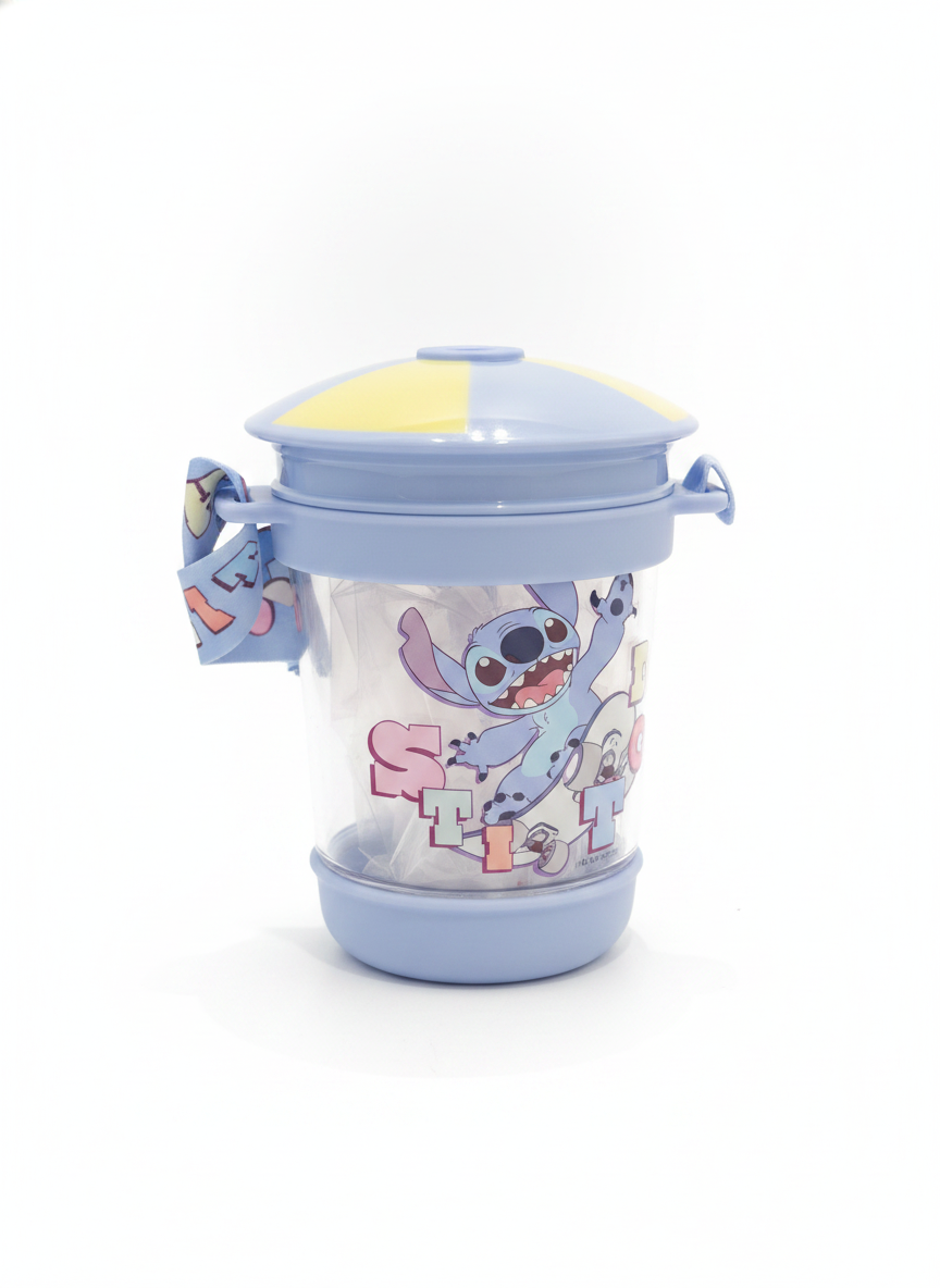 Disney Stitch Character Tumbler with Lid and Strap (570 ML)